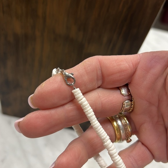 Vintage Pink Puka Shell Necklace Puka Shell Necklace and Puka Shell Bracelet - Picture 6 of 10